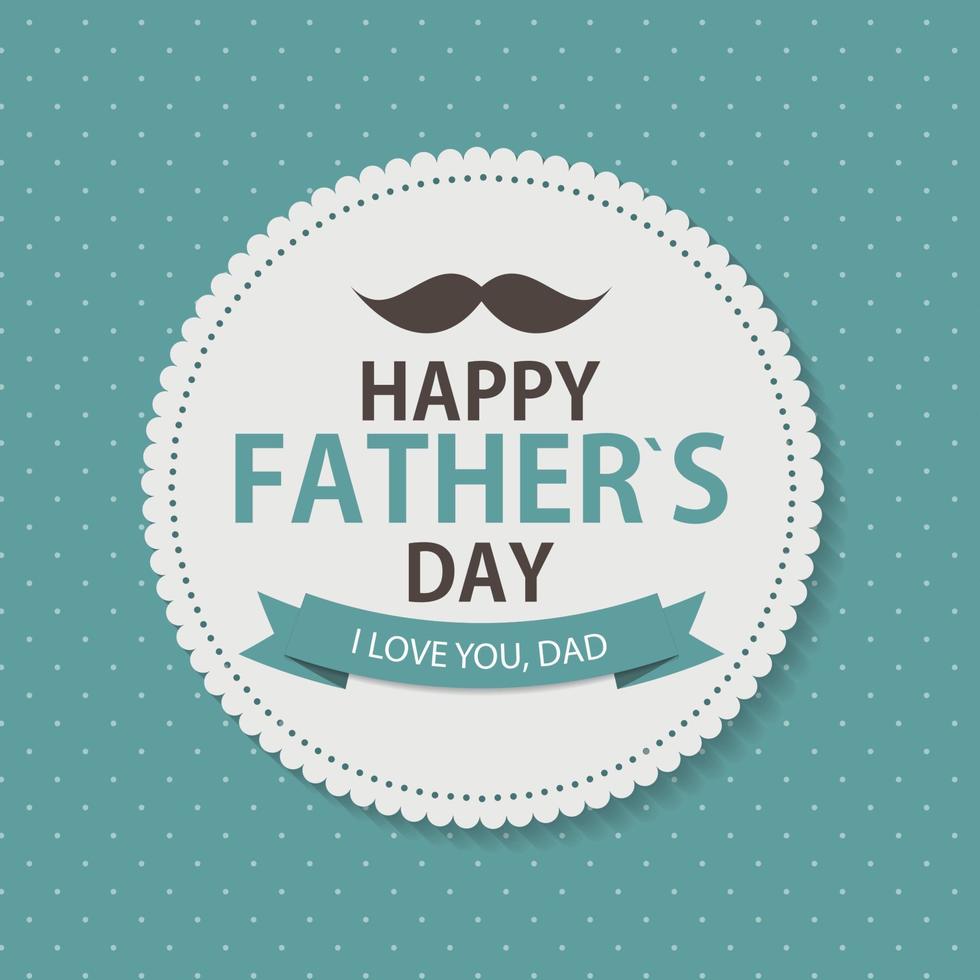 Happy Father Day Poster Card Background Vector Illustration