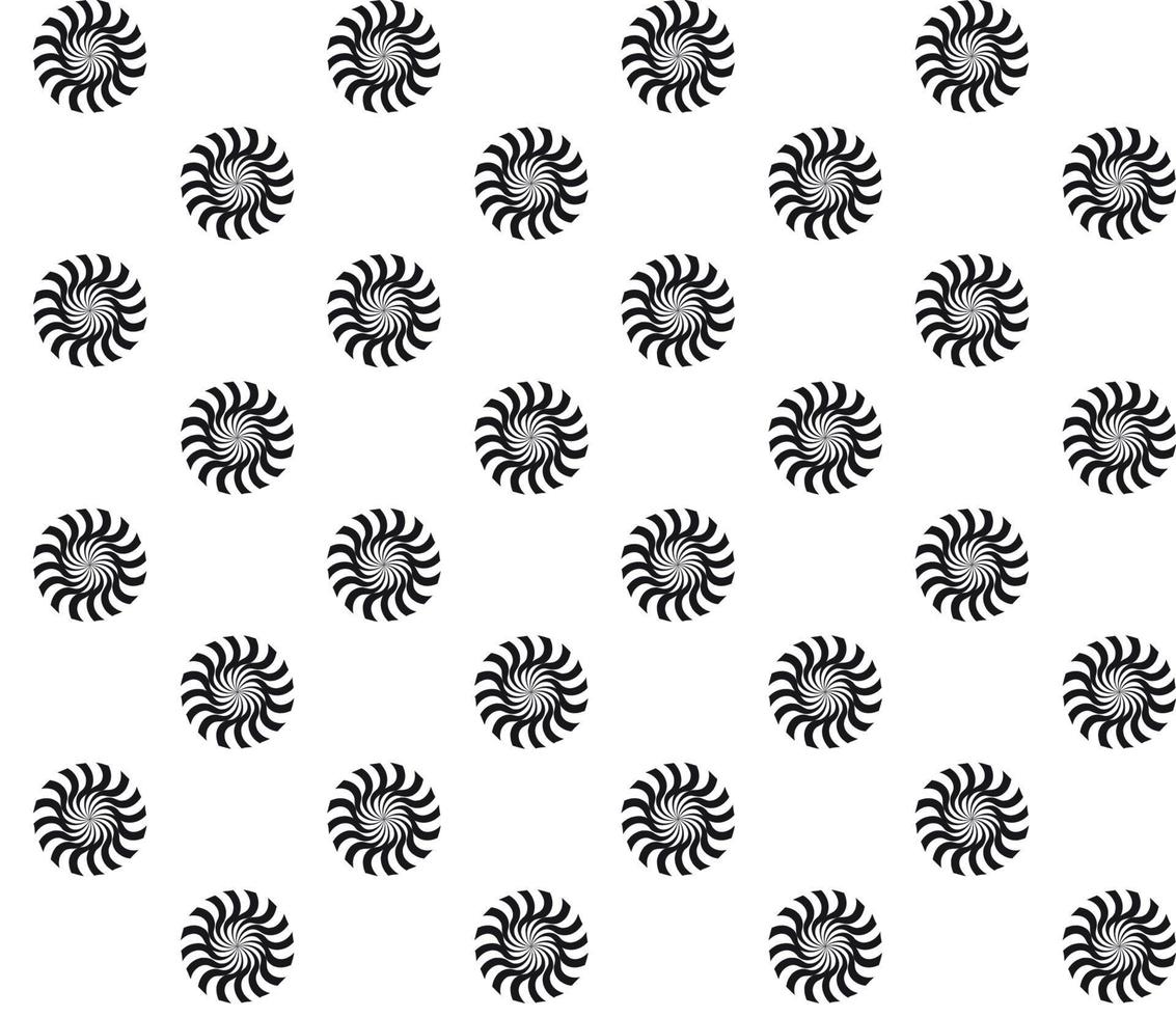Black and White Abstract Psychedelic Art Background. Seamless Pattern. Vector Illustration.