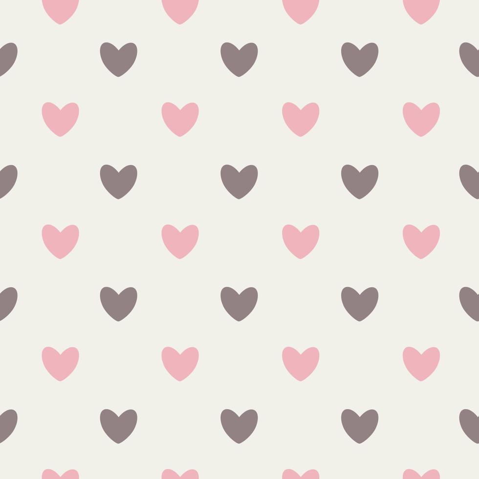 Happy Valentines Day Seamless Pattern Background with Heart. Vector Illustration
