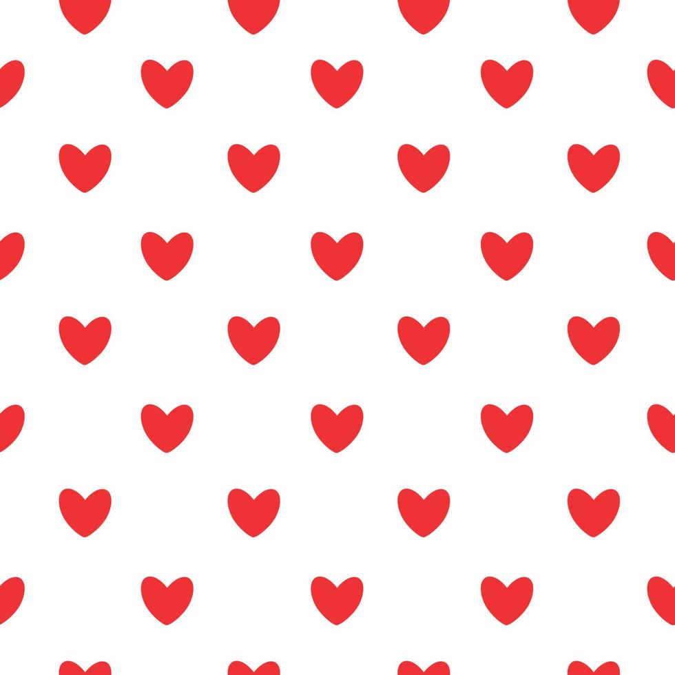 Happy Valentines Day Seamless Pattern Background with Heart. Vector Illustration