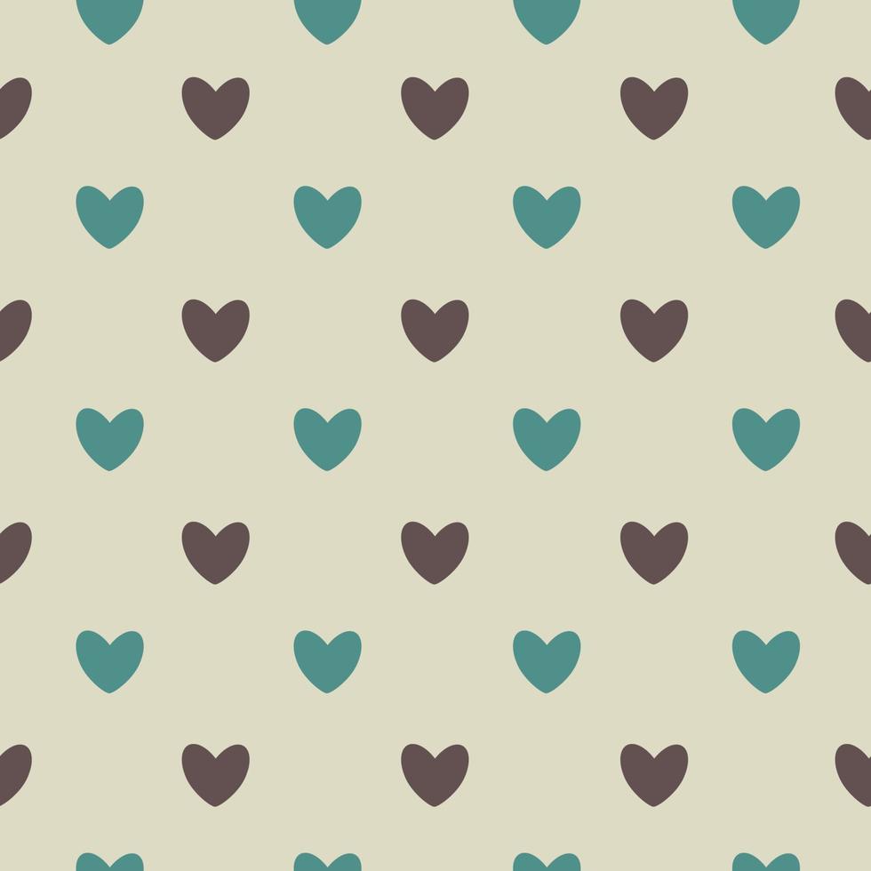 Happy Valentines Day Seamless Pattern Background with Heart. Vector Illustration