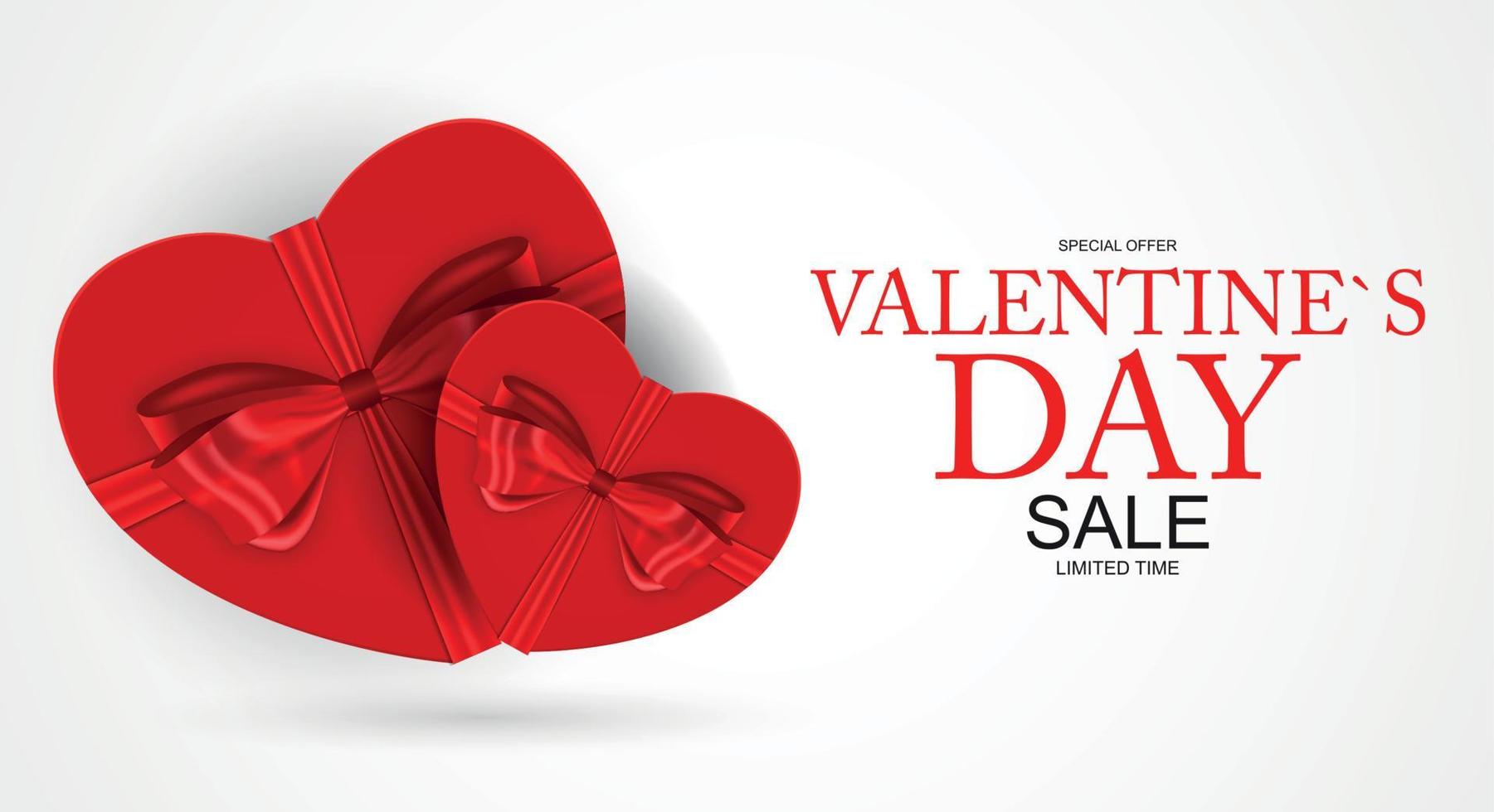 Valentines Day Sale, Discont Card. Vector Illustration