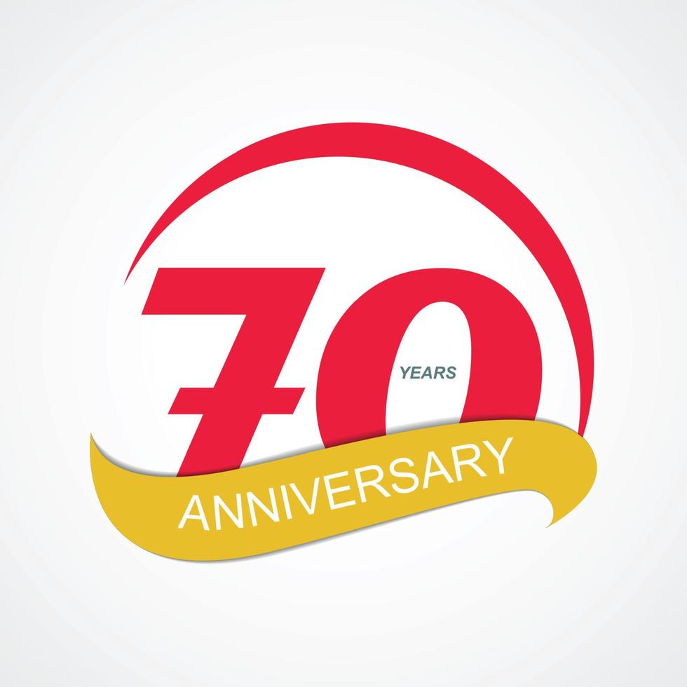 plantilla logo 70 aniversario vector illustration