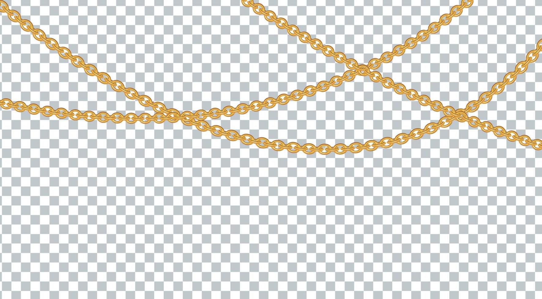Elemento decorativo abstracto de cadena de color dorado o bronce. ilustración vectorial vector