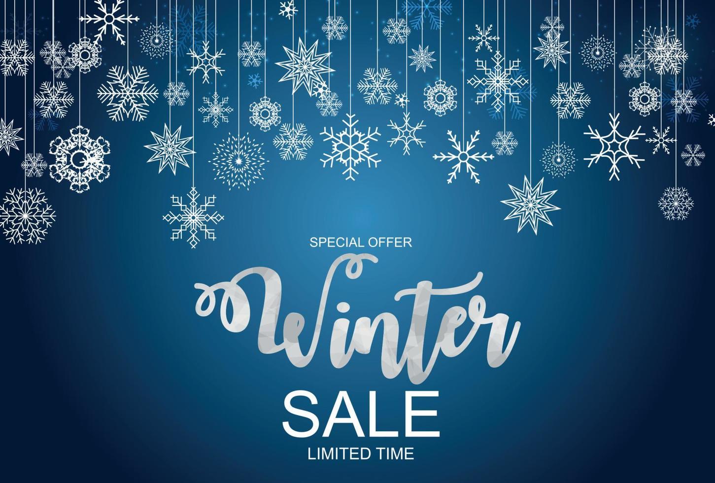 Winter Sale Background Special Offer Banner Background for Business and Advertising. Vector illustration