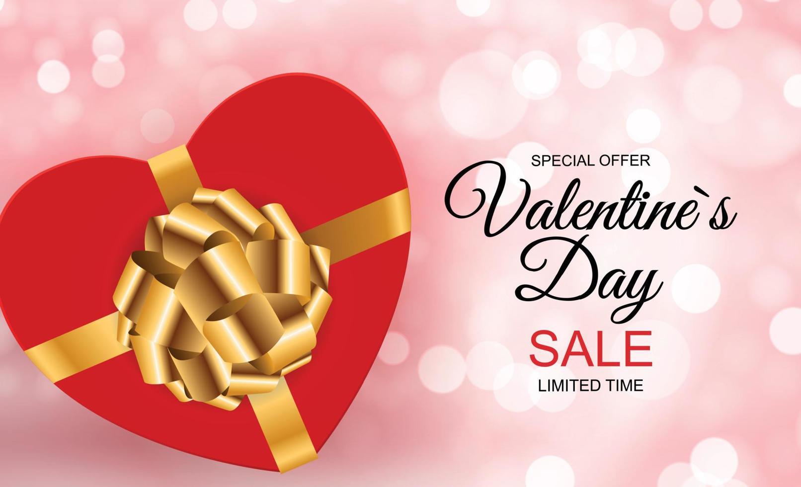 Valentines Day Sale, Discont Card. Vector Illustration. EPS10