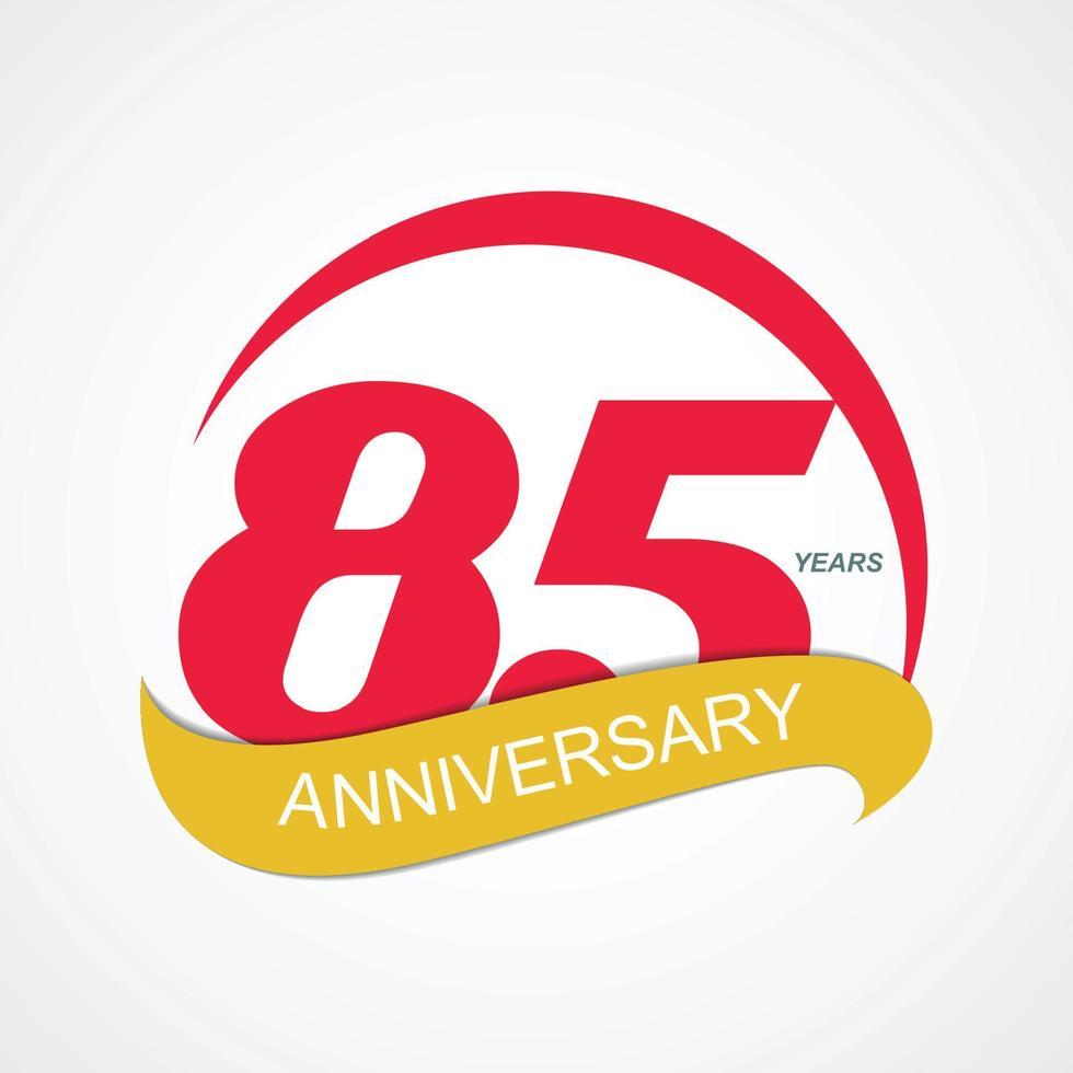 Template Logo 85 Anniversary Vector Illustration