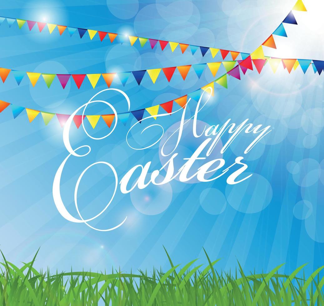 Happy Easter Spring Background Illustration vector