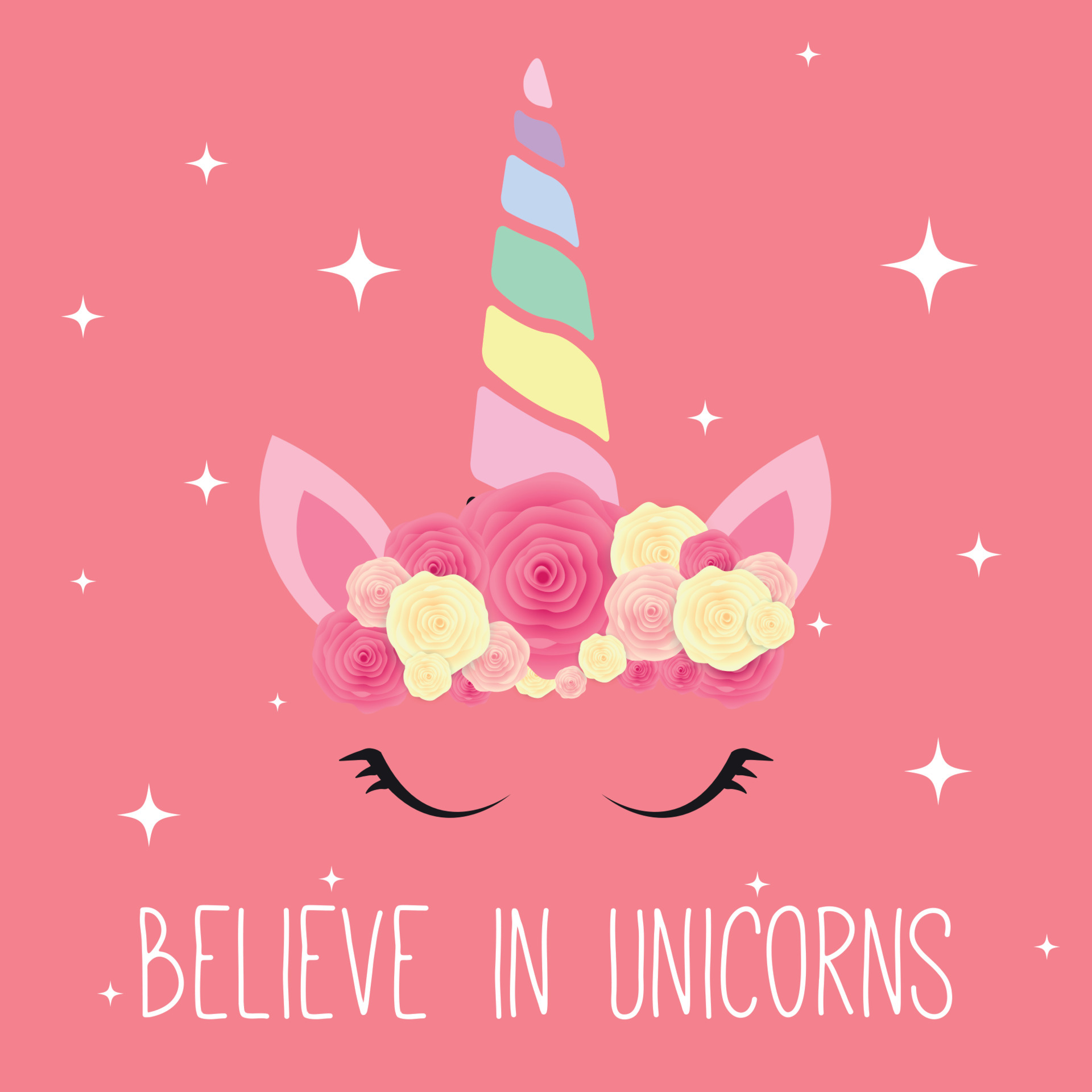 Cute unicorn background. Vector Illustration 4544180 Vector Art at Vecteezy