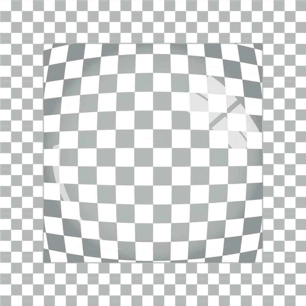 Transparent Magnifying Glass on Gray Background. vector