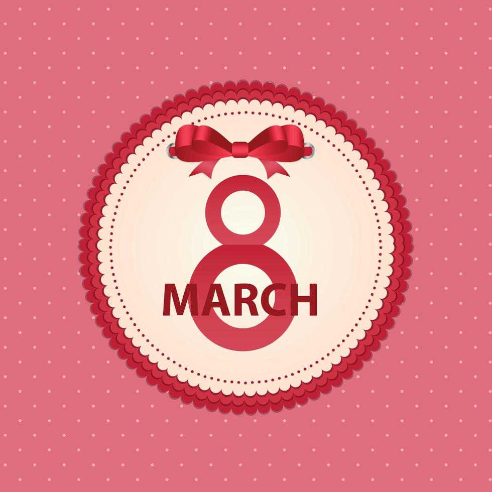 Poster 8 March Card Vector Illustration