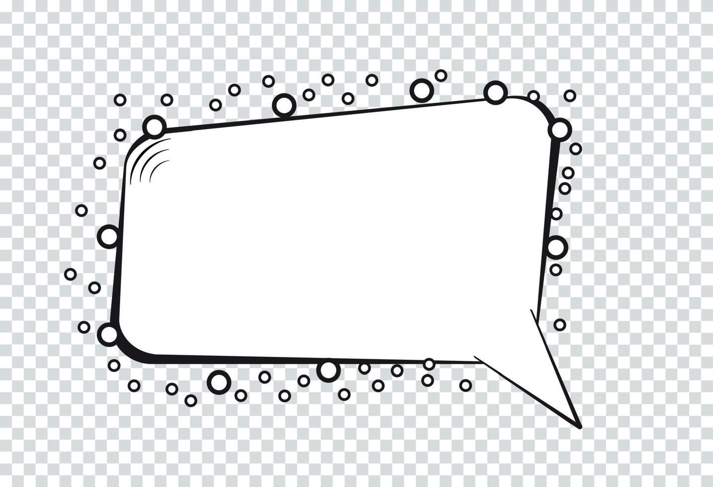 Cartoon speech bubbles on transparent background. Vector Illustration