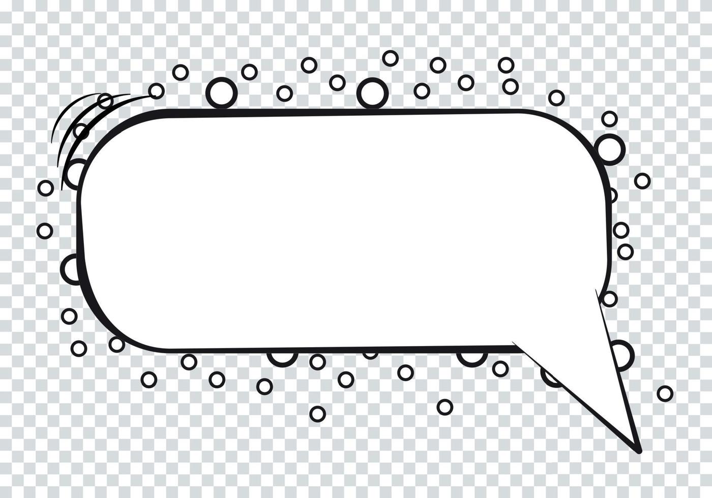 Cartoon speech bubbles on transparent background. Vector Illustration