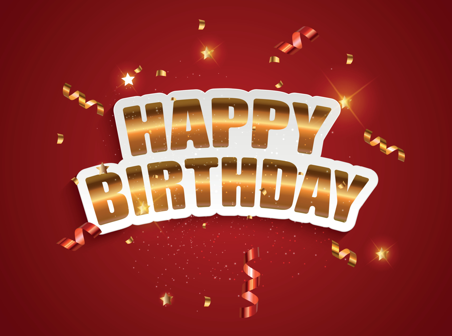 Glossy Happy Birthday Background Vector Illustration 4544309 Vector Art ...