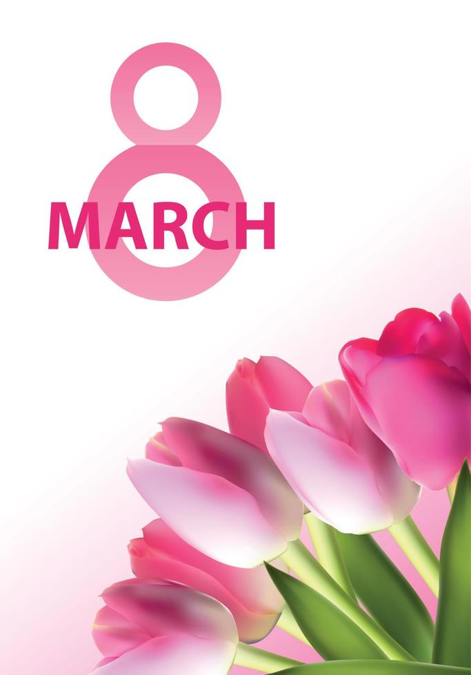 Poster 8 March Card Vector Illustration