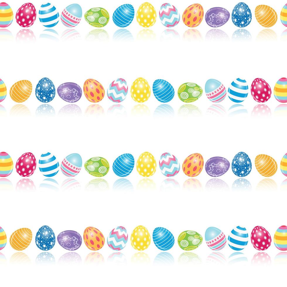Beautiful Easter Egg Seamless Pattern Background Vector Illustration