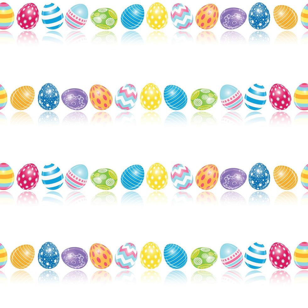 Beautiful Easter Egg Seamless Pattern Background Vector Illustration