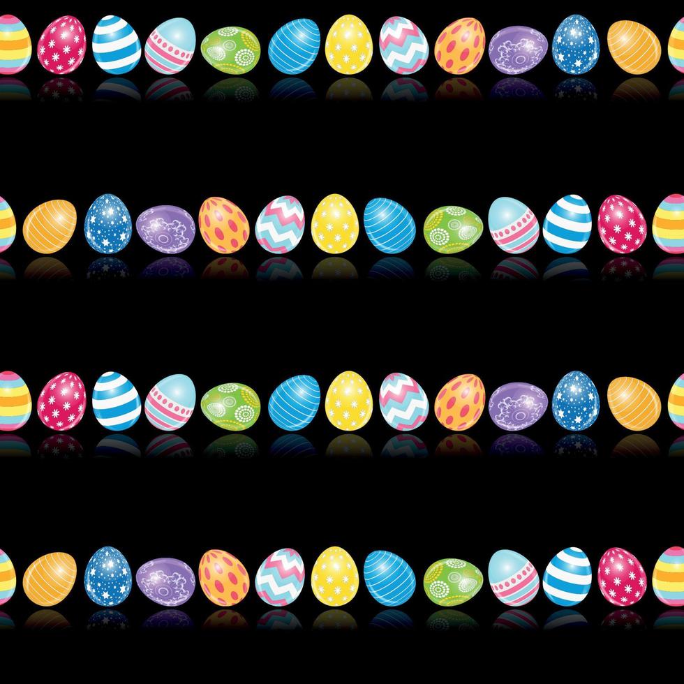 Beautiful Easter Egg Seamless Pattern Background Vector Illustration