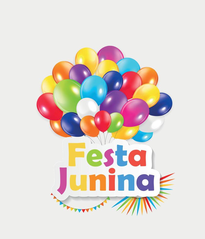 Ilustración de vector de fondo de festa junina