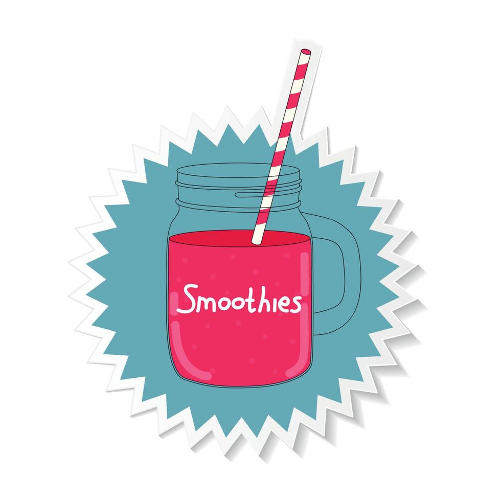 Fresh Smoothie. Healthy Food. Vector Illustration