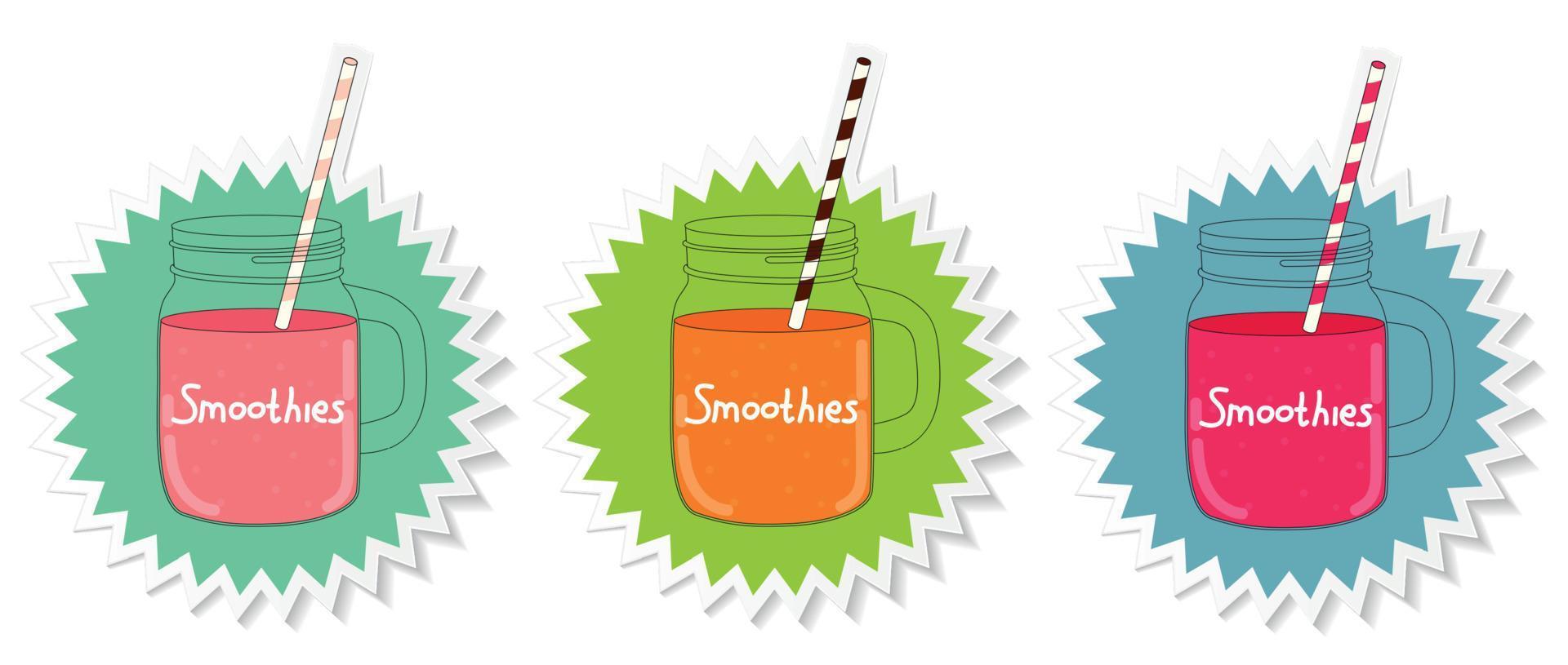 Fresh Smoothie. Healthy Food. Vector Illustration