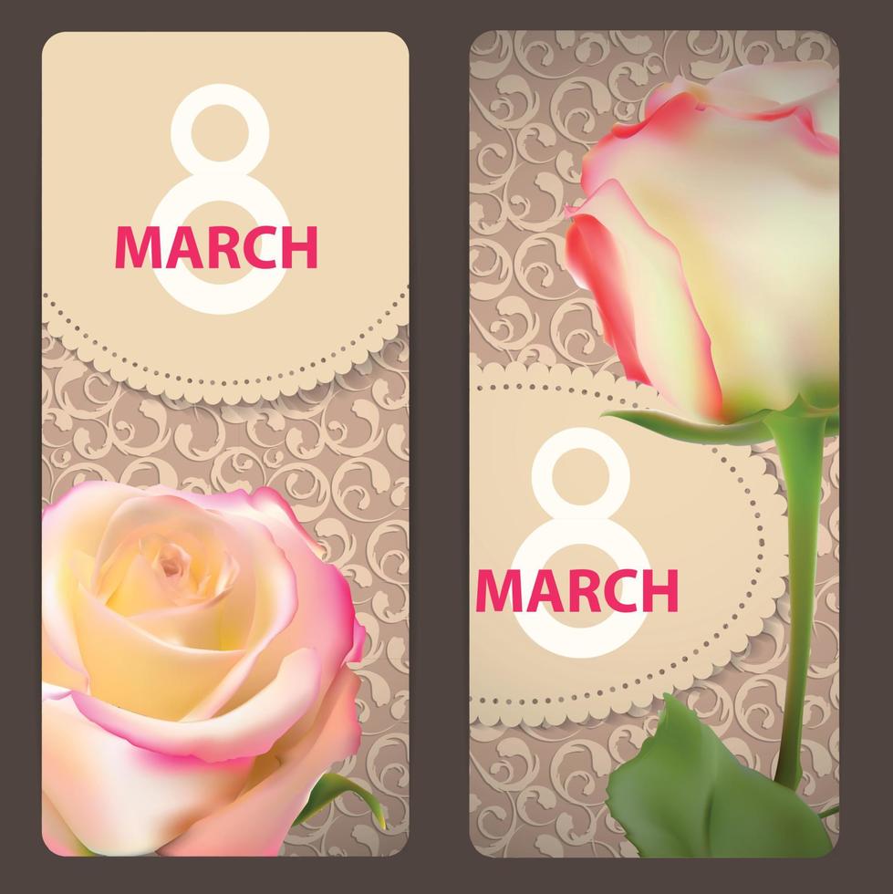 Poster 8 March Card Vector Illustration
