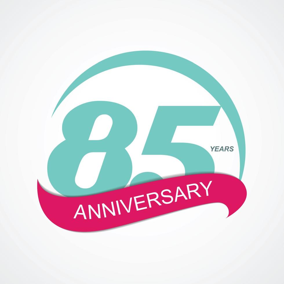 Template Logo 85 Anniversary Vector Illustration