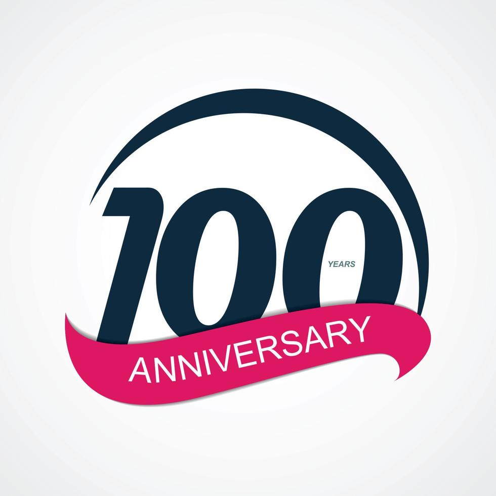plantilla logo 100 aniversario ilustración vectorial vector