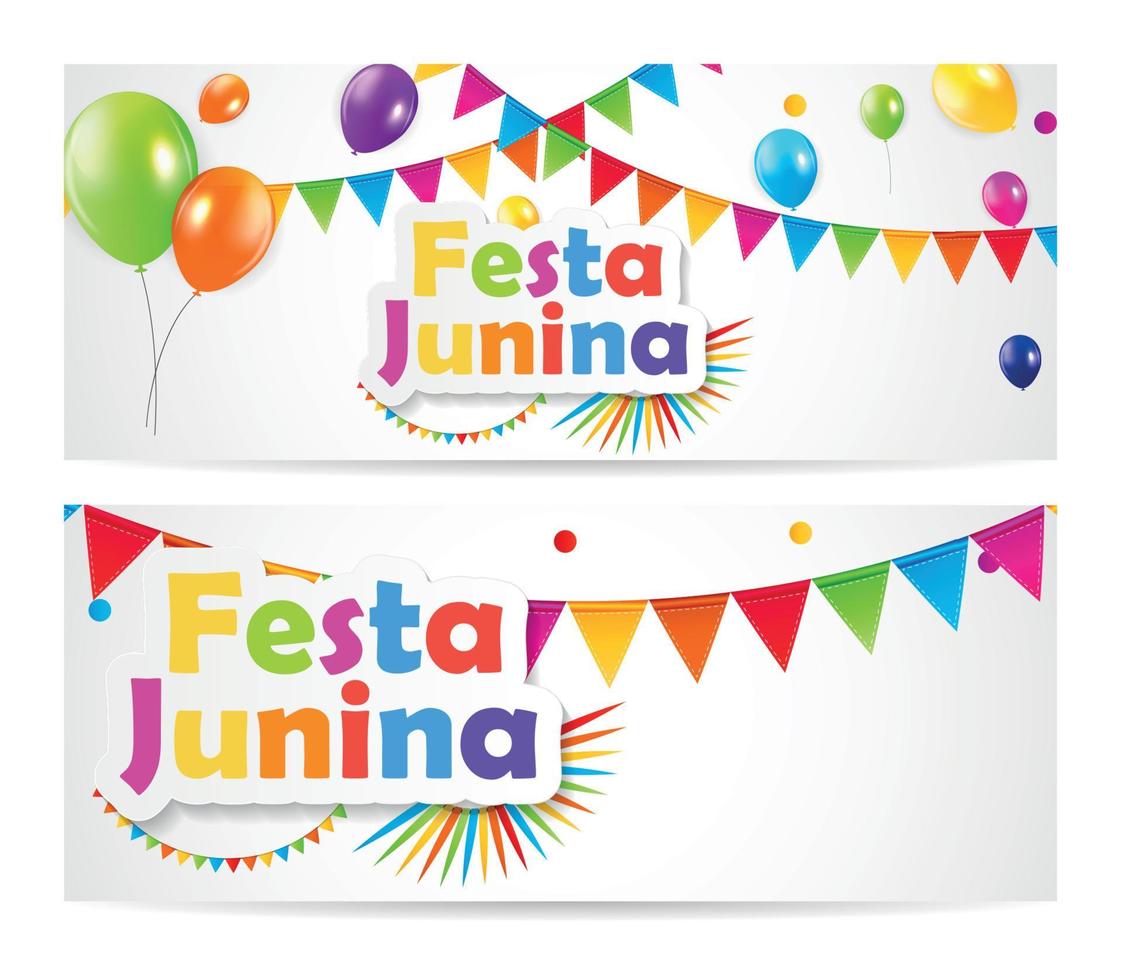 Ilustración de vector de fondo de festa junina