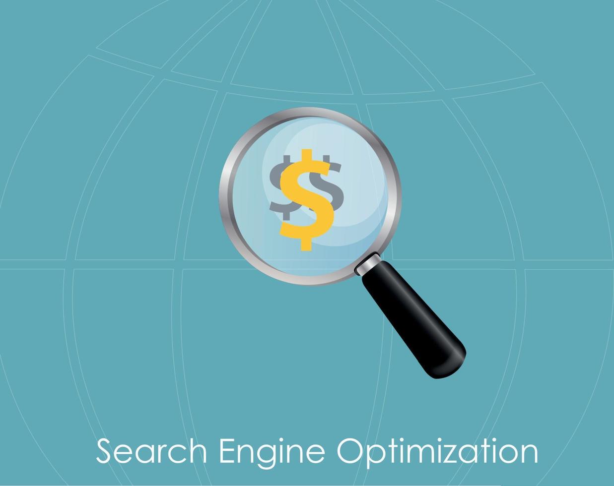 SEO - optimización de motores de búsqueda icono plano ilustración vectorial vector