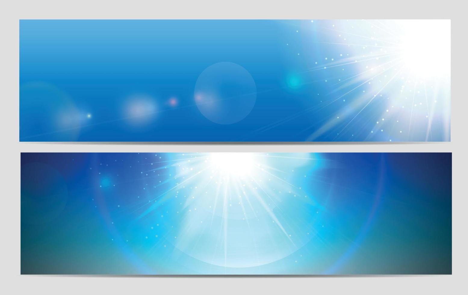 set blue background vector