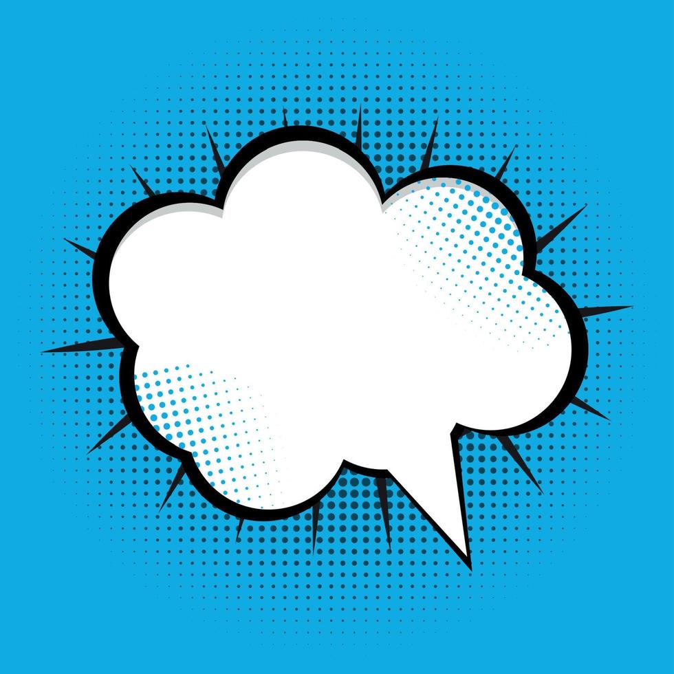 Speech Bubble Pop Art Background On Dot Background Vector Illustration