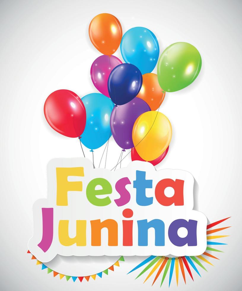 Ilustración de vector de fondo de festa junina