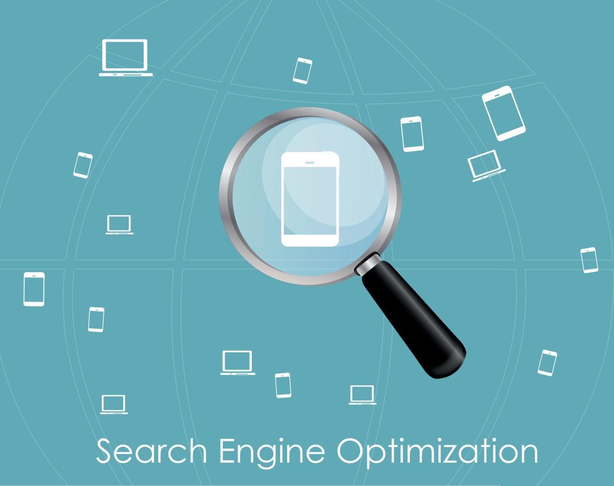 SEO - Search Engine Optimization Flat Icon Vector Illustration