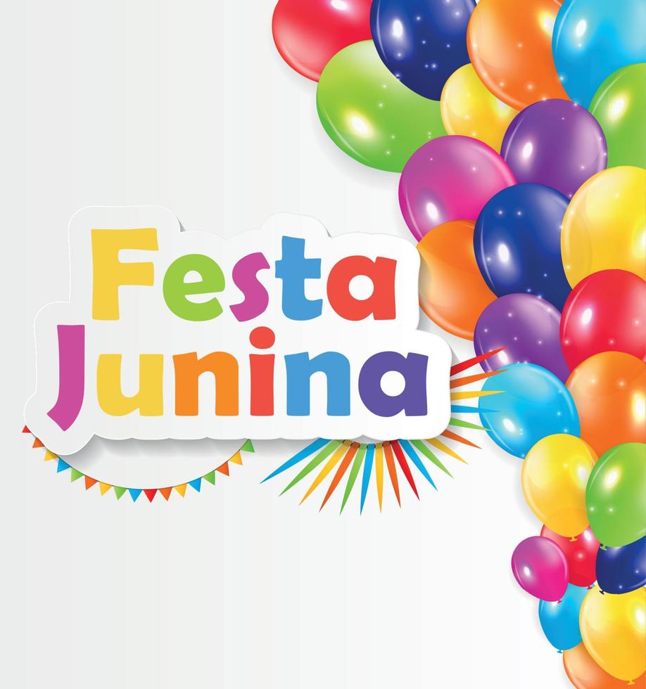 Ilustración de vector de fondo de festa junina