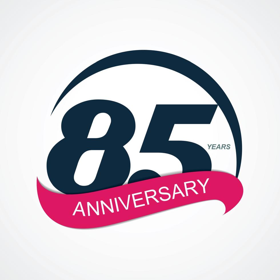 Template Logo 85 Anniversary Vector Illustration