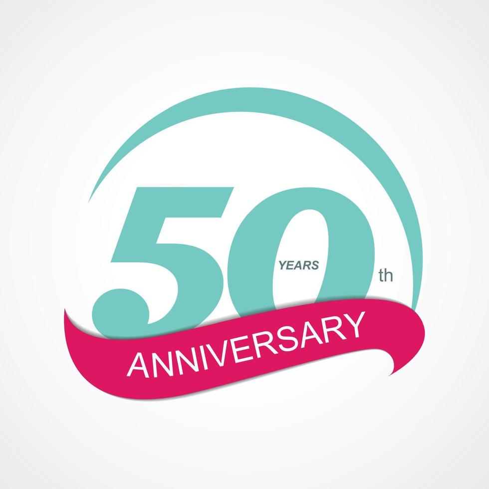 plantilla logo 50 aniversario vector illustration