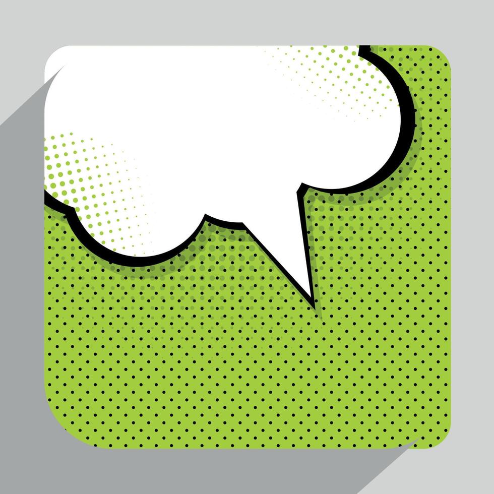 Speech Bubble Pop Art Background On Dot Background Vector Illustration