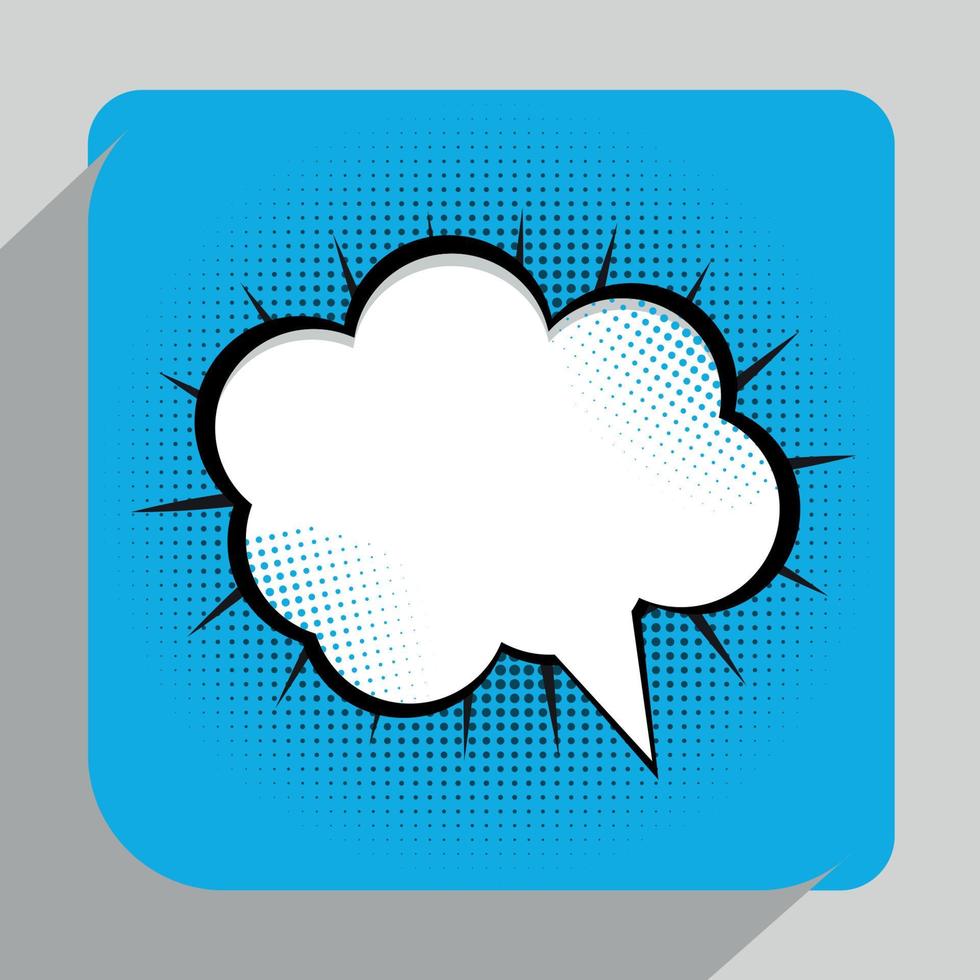 Speech Bubble Pop Art Background On Dot Background Vector Illustration