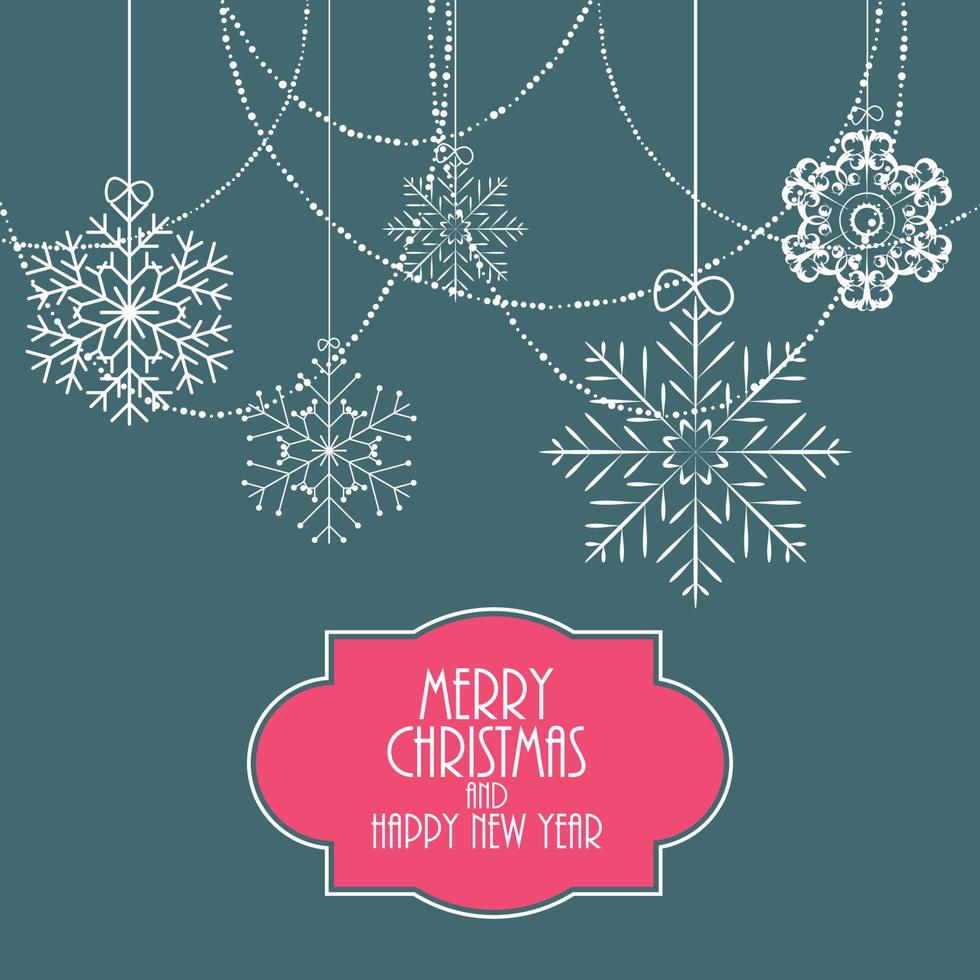 Christmas Snowflakes Background Vector Illustration