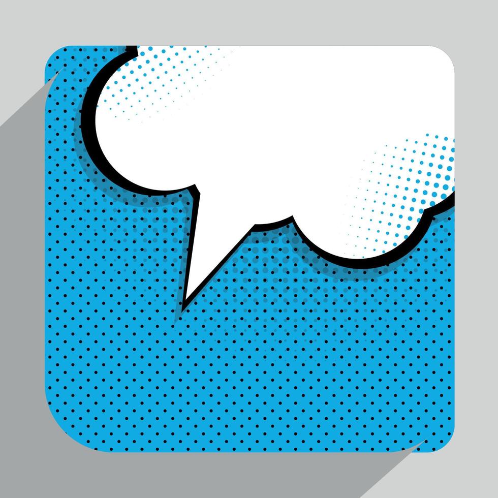 Speech Bubble Pop Art Background On Dot Background Vector Illustration