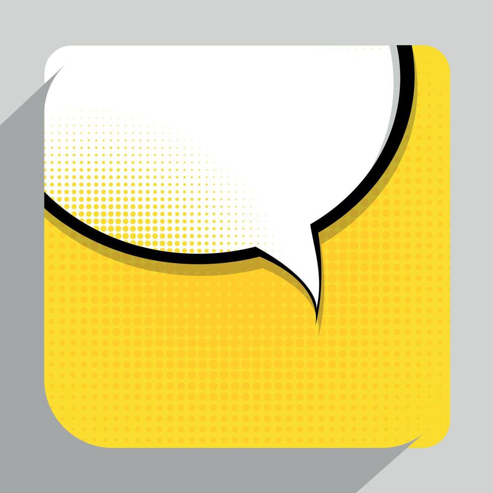 Speech Bubble Pop Art Background On Dot Background Vector Illustration
