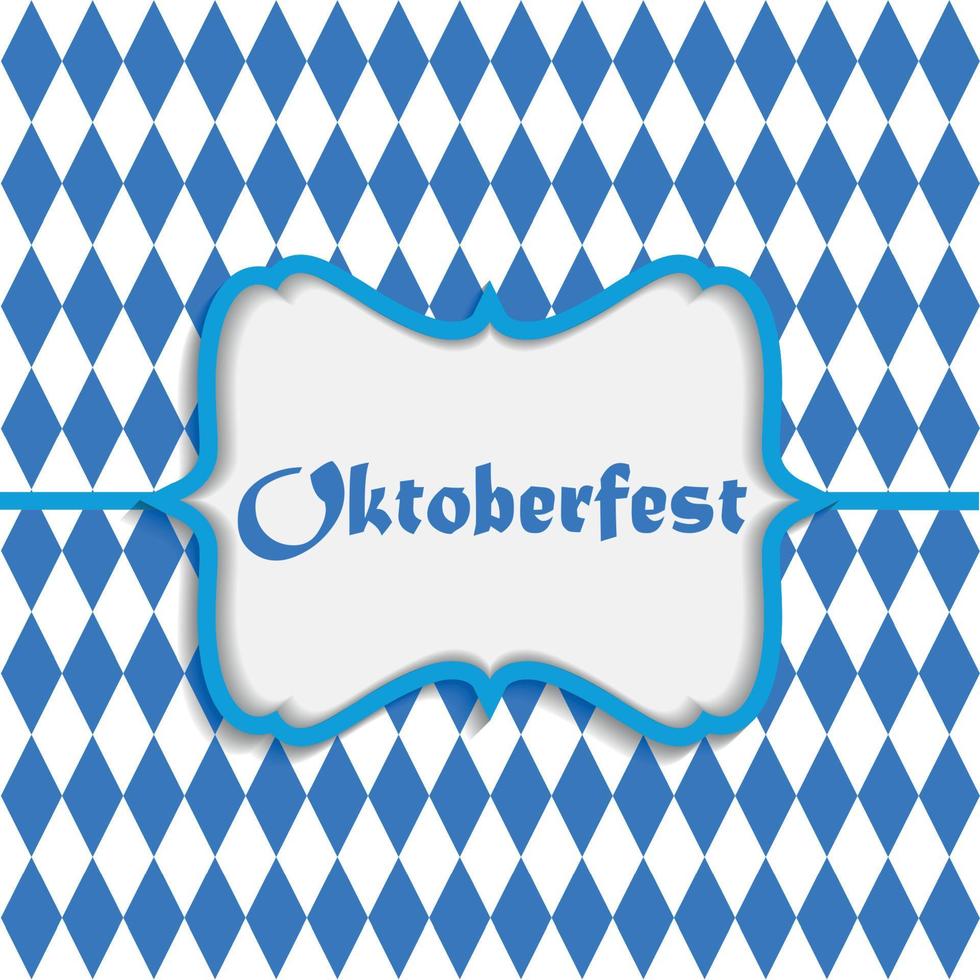 Oktoberfest Blue Background Vector Illustration