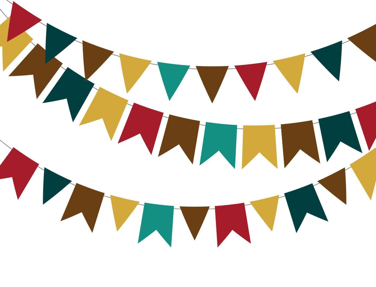 Party Background with Flags Vector Illustration