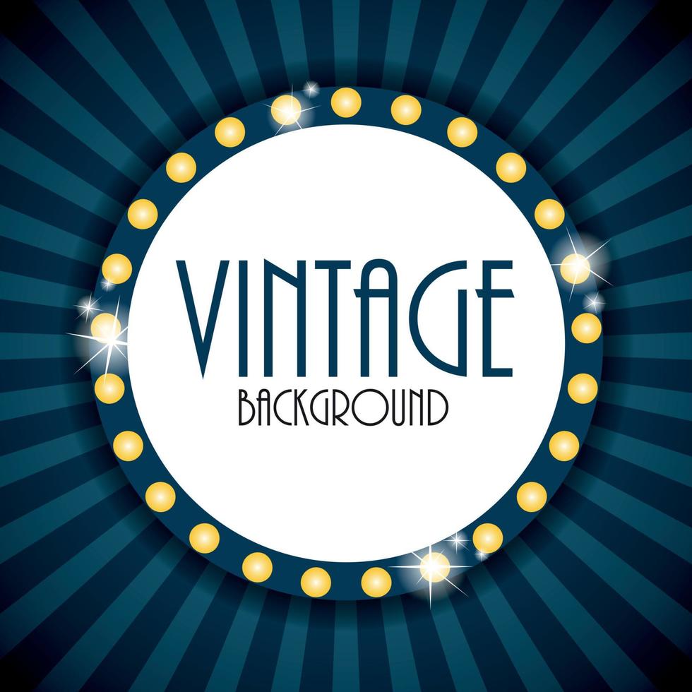 Retro Vintage Background Template Vector Illustration