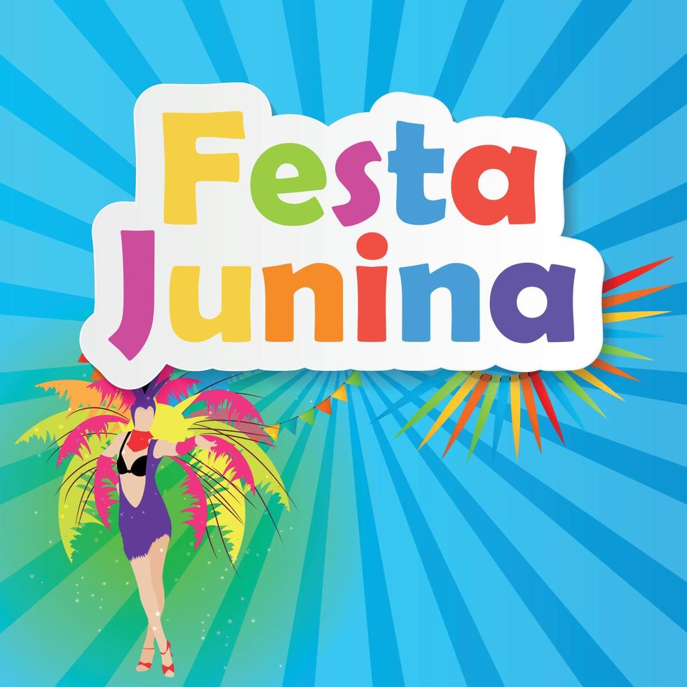 Ilustración de vector de fondo de festa junina