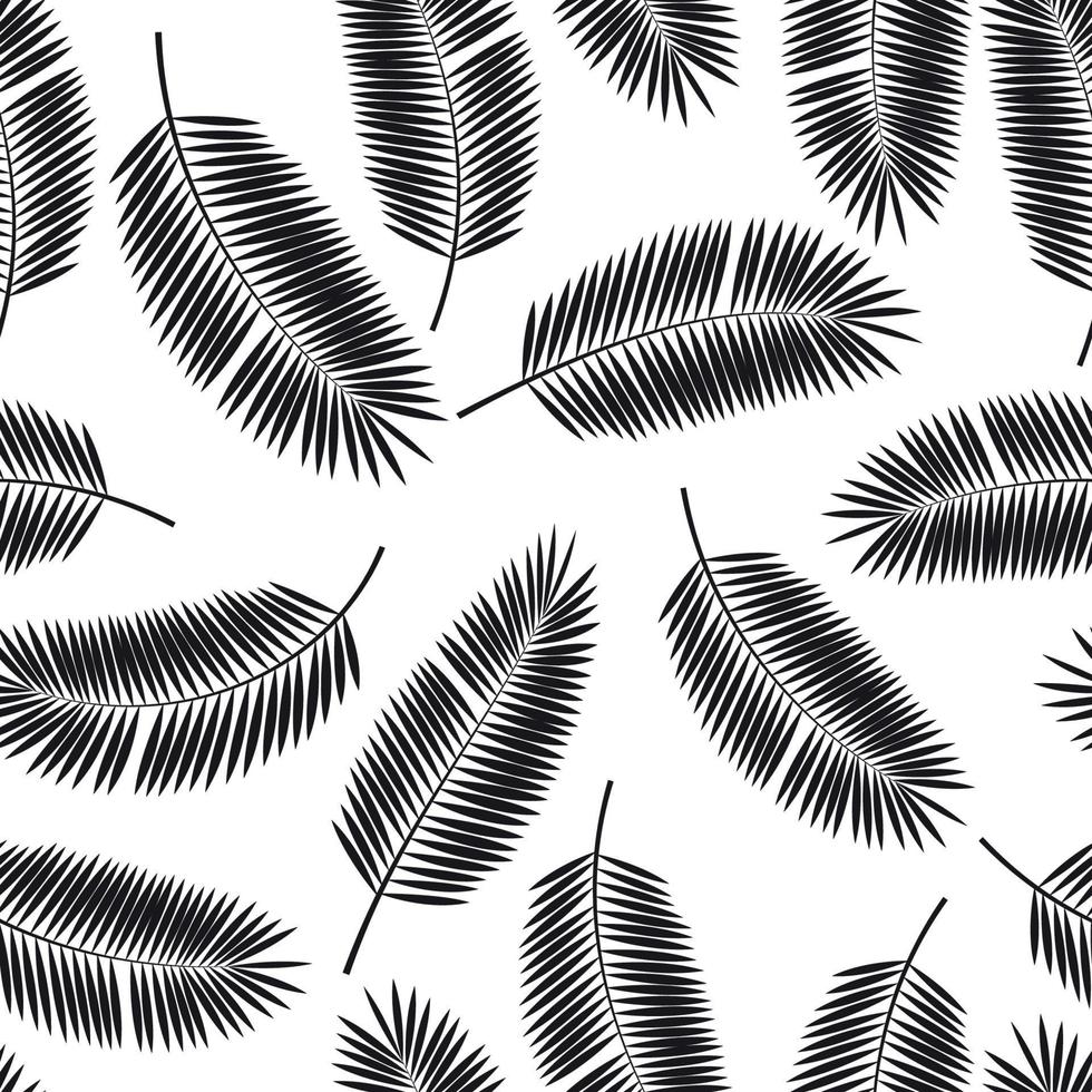 Palm Leaf Vector Seamless Pattern Background Illustration