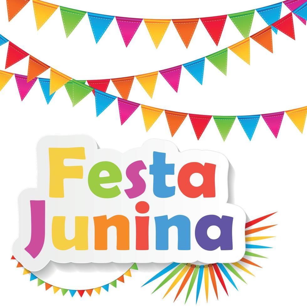 Ilustración de vector de fondo de festa junina