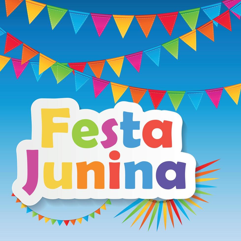 Ilustración de vector de fondo de festa junina