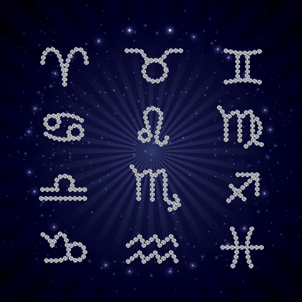 Set of Symbol Zodiac Sign. Vector Illustration